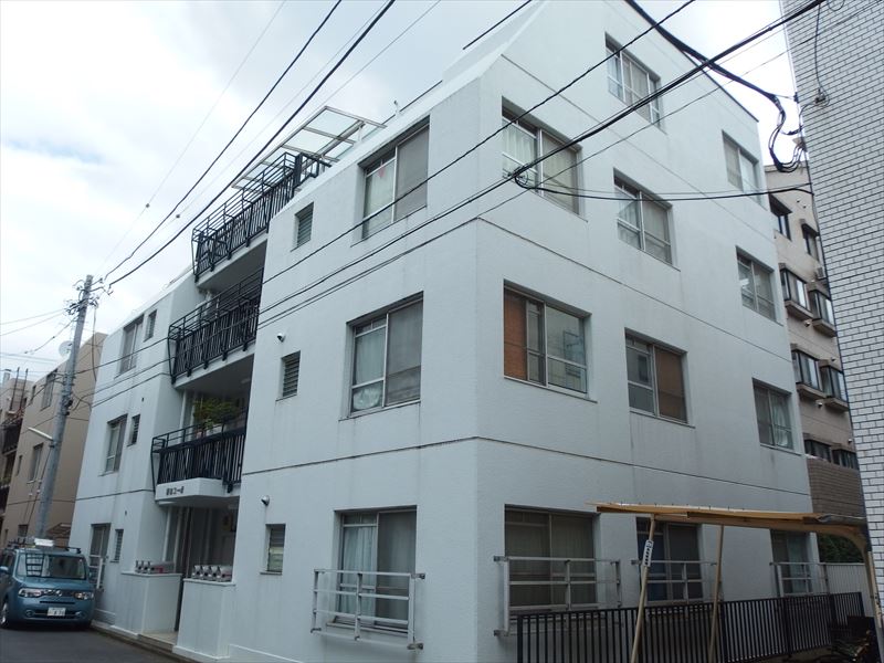 武蔵野市Sコーポ外壁塗装工事　西面外観