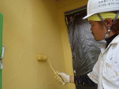 【外壁塗装】上塗り（クリーンマイルドシリコン）