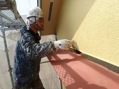 【鉄部塗装】上塗り（ファインウレタン）