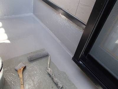 【FRP防水塗装】中塗り（ジョリエーストップコート）