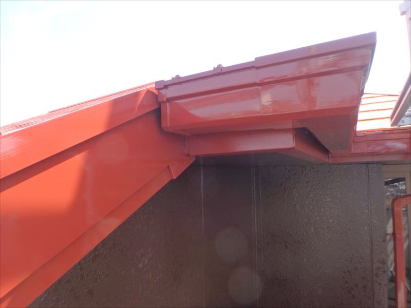 最終チェック　雨どい・破風