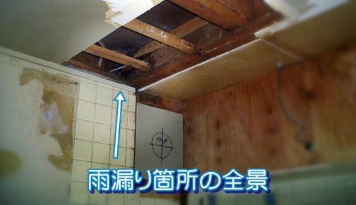 雨漏り箇所の全景