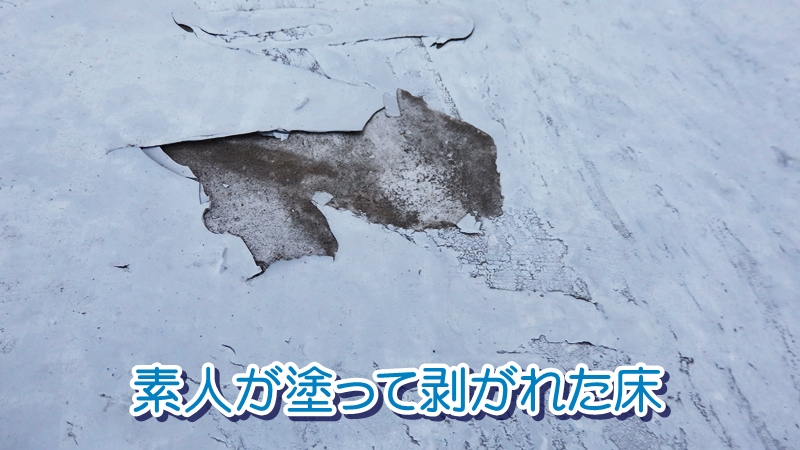 素人が塗って剥がれた床