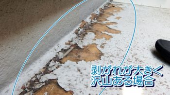 剥がれが大きかったり沢山ある場合