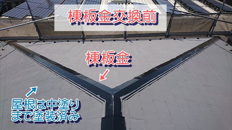 棟板金塗装前