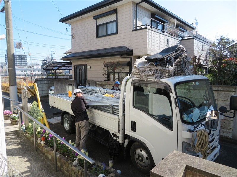 外壁塗装 世田谷区Ｙ様邸 足場設置7425