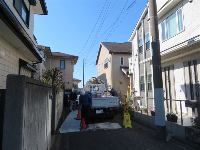 外壁塗装 世田谷区Ｙ様邸 足場設置7243