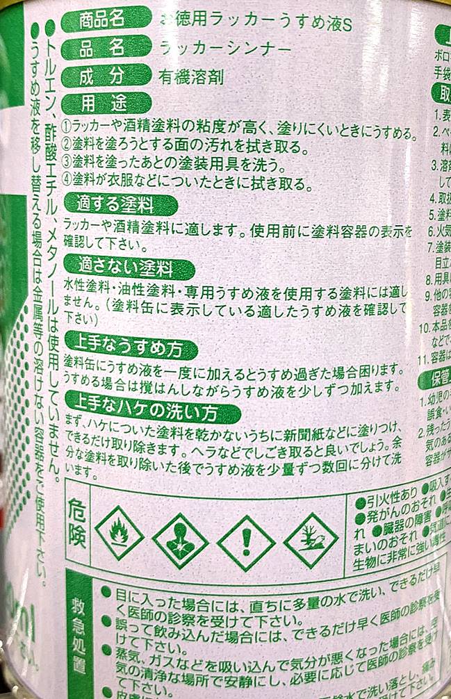 ラッカーうすめ液