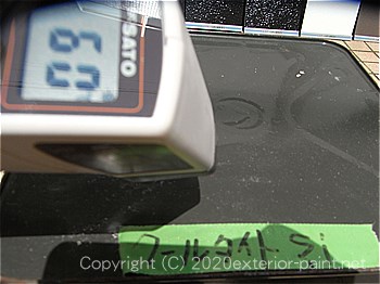 20120年7月10日13時-遮熱塗料実験金属屋根の遮熱塗料