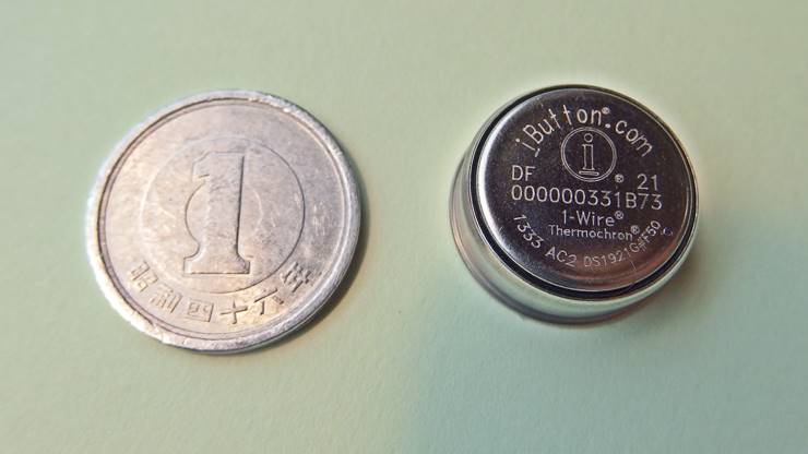 サーモクロンと1円玉の比較