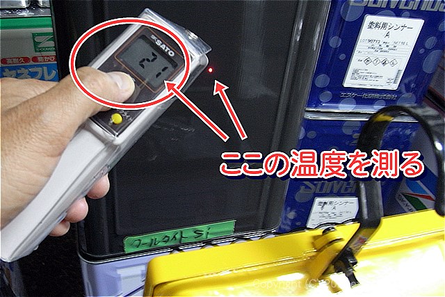 赤外線放射温度計による計測