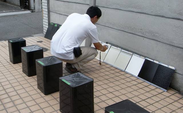 遮熱塗料温度測定 2012年7月5日