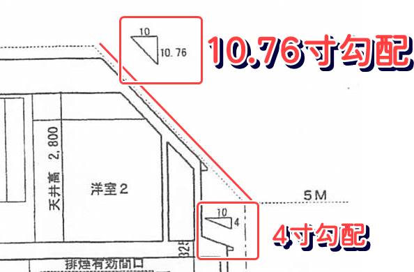 10.76寸勾配・4寸勾配の図面