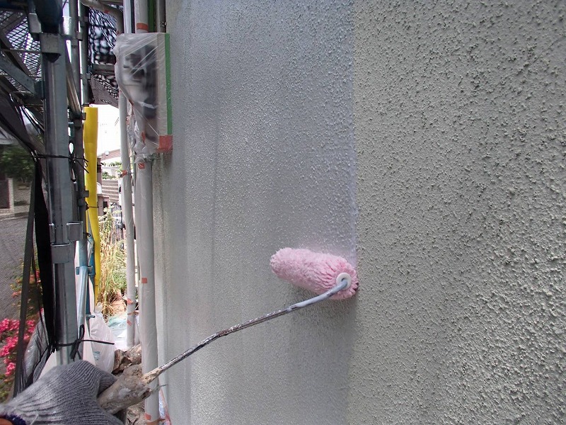 外壁塗装 世田谷区Ｔ様邸 外壁下塗り中2020060315316