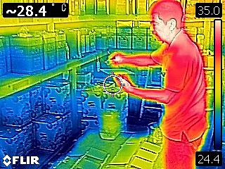 赤外線カメラの画像