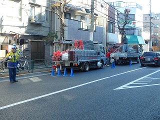 道路使用許可　外壁塗装