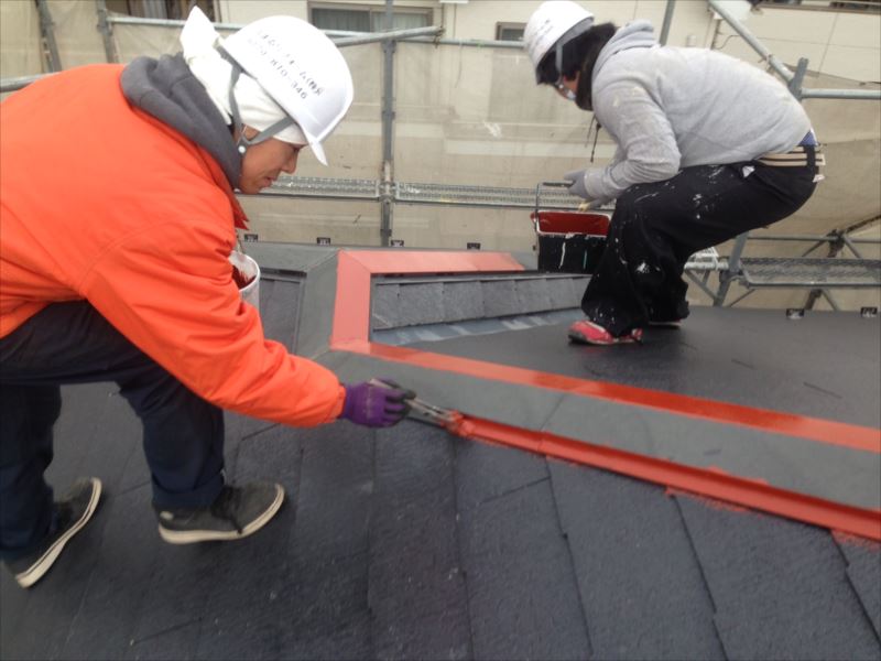 20170313外壁塗装O様邸屋根鉄部錆止めIMG_5699_s