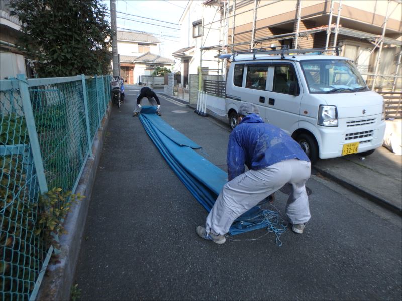 20170329外壁塗装興梠様邸メッシュシート撤去P3290617_s