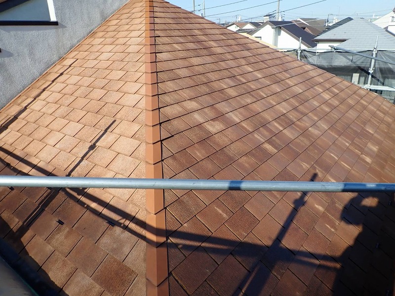 外壁塗装 世田谷区Ｈ様邸 屋根下塗り完了2021020420480