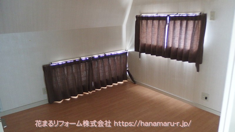 屋根を遮熱塗料塗ると効果が出る３階の部屋
