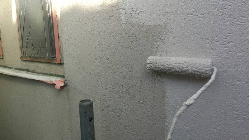 外壁塗装 杉並区H様邸 外壁上塗り中 2021092225849