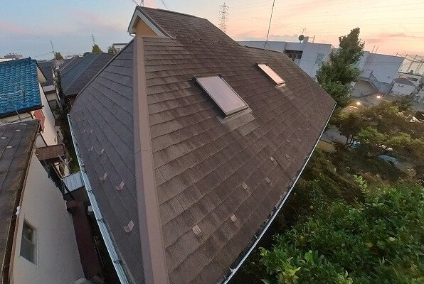 外壁塗装 世田谷区T様邸 施工前屋根全景20211102-22