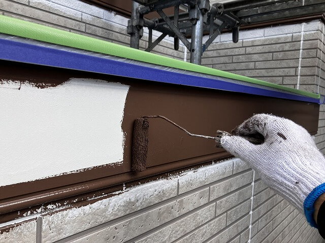 外壁塗装 世田谷区I様邸 帯板塗装中 20230911S__30548000_0